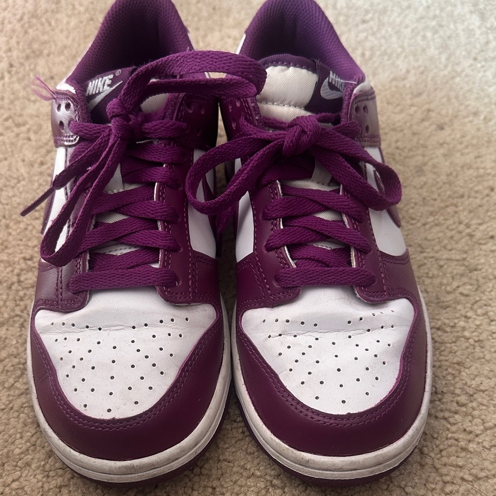Nike Plum and White Athletic Shoes